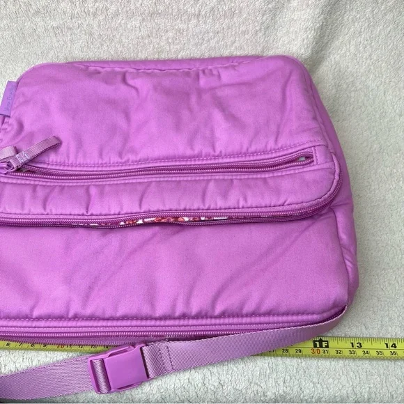 Vera Bradley Utility Crossbody Purse Bag-Recycled Cotton-Rich Orchid Pink-Floral - Picture 10 of 11